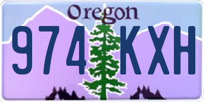 OR license plate 974KXH