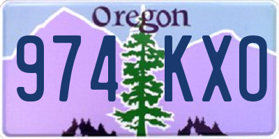 OR license plate 974KXO