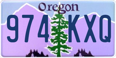 OR license plate 974KXQ