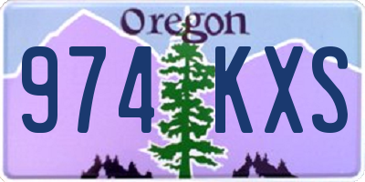OR license plate 974KXS