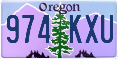 OR license plate 974KXU