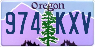 OR license plate 974KXV