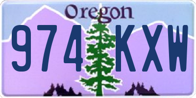 OR license plate 974KXW