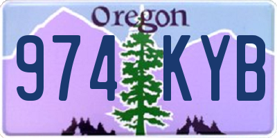 OR license plate 974KYB