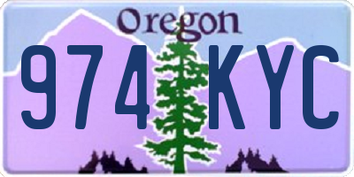 OR license plate 974KYC