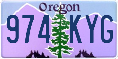 OR license plate 974KYG