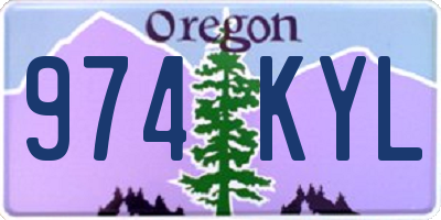OR license plate 974KYL