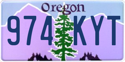 OR license plate 974KYT