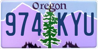 OR license plate 974KYU