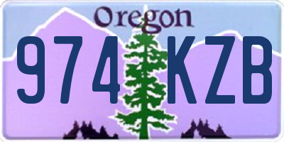 OR license plate 974KZB