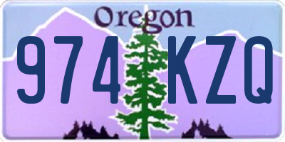 OR license plate 974KZQ