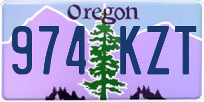 OR license plate 974KZT