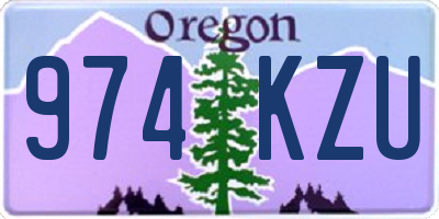 OR license plate 974KZU