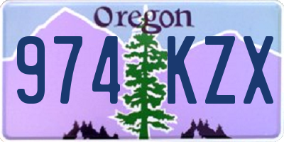 OR license plate 974KZX