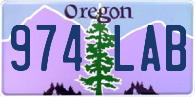 OR license plate 974LAB