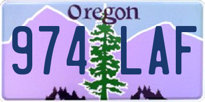 OR license plate 974LAF