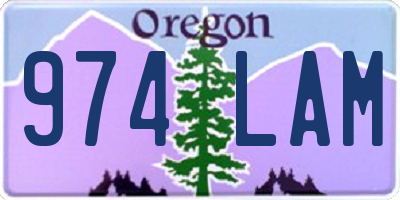 OR license plate 974LAM