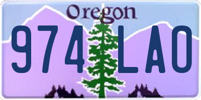 OR license plate 974LAO