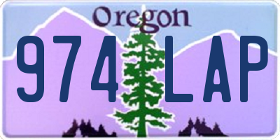 OR license plate 974LAP