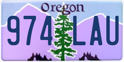 OR license plate 974LAU