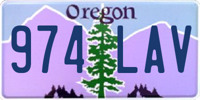 OR license plate 974LAV