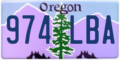 OR license plate 974LBA