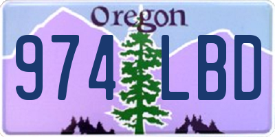 OR license plate 974LBD