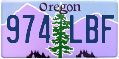 OR license plate 974LBF