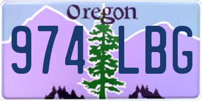OR license plate 974LBG