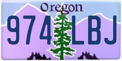 OR license plate 974LBJ