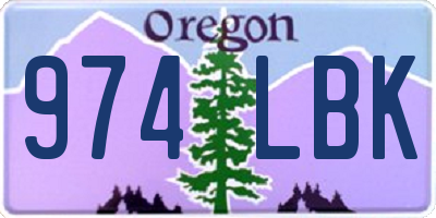 OR license plate 974LBK