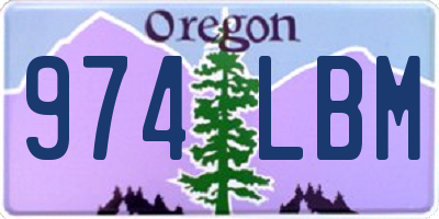 OR license plate 974LBM