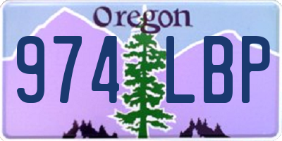 OR license plate 974LBP