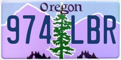 OR license plate 974LBR