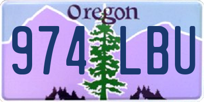 OR license plate 974LBU