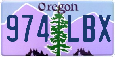 OR license plate 974LBX