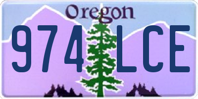 OR license plate 974LCE