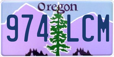 OR license plate 974LCM