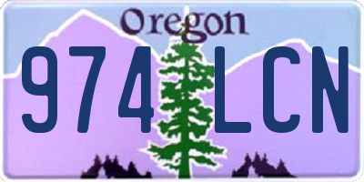 OR license plate 974LCN