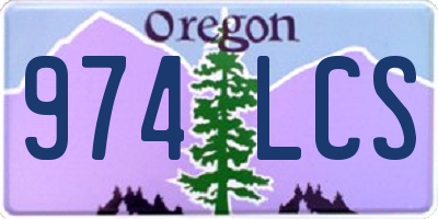 OR license plate 974LCS