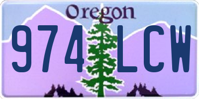 OR license plate 974LCW