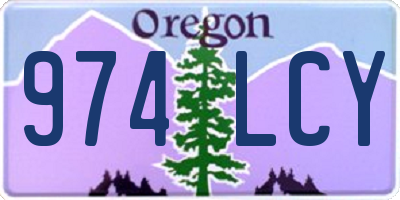 OR license plate 974LCY