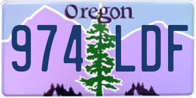 OR license plate 974LDF