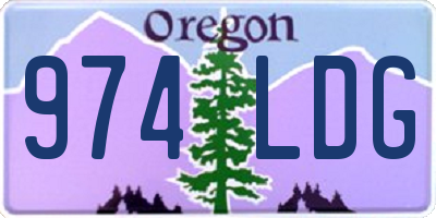 OR license plate 974LDG