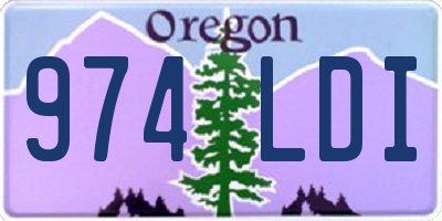 OR license plate 974LDI