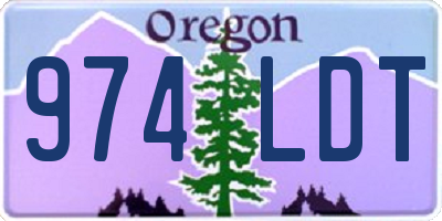 OR license plate 974LDT