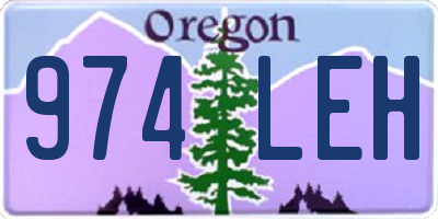 OR license plate 974LEH