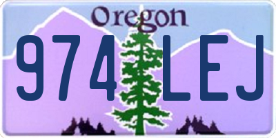 OR license plate 974LEJ