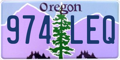 OR license plate 974LEQ