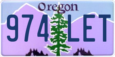 OR license plate 974LET